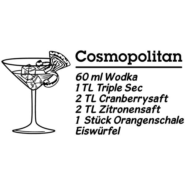 Adesivi Murali: Cocktail Cosmopolitan - tedesco