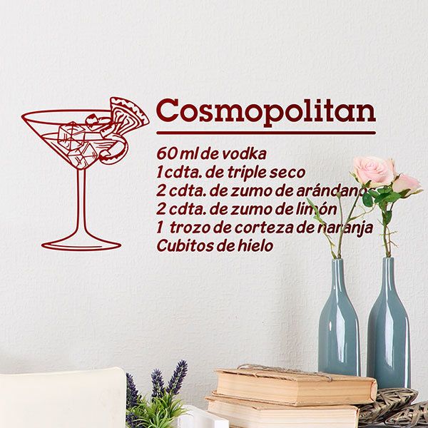 Adesivi Murali: Cocktail Cosmopolitan - spagnolo