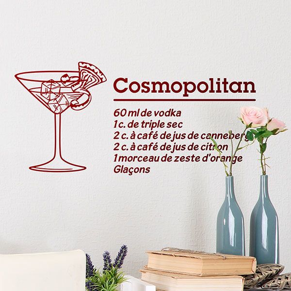 Adesivi Murali: Cocktail Cosmopolitan - francese