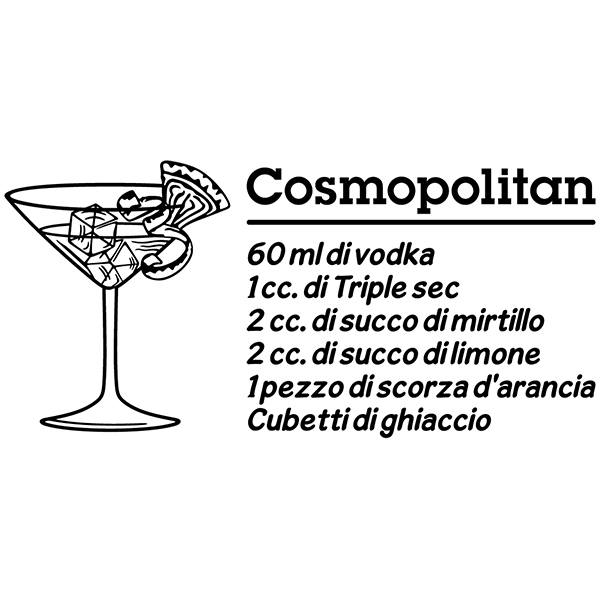 Adesivi Murali: Cocktail Cosmopolitan - italiano
