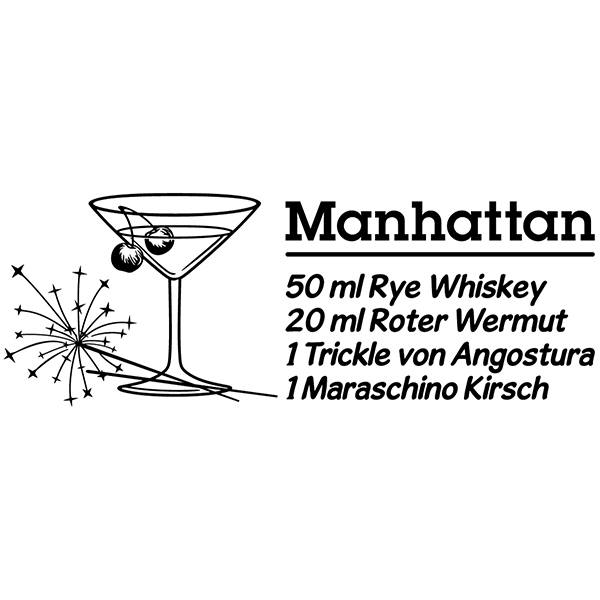 Adesivi Murali: Cocktail Manhattan - tedesco