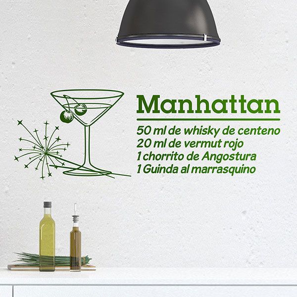 Adesivi Murali: Cocktail Manhattan - spagnolo