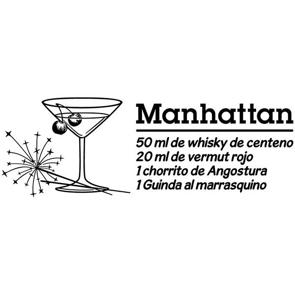 Adesivi Murali: Cocktail Manhattan - spagnolo