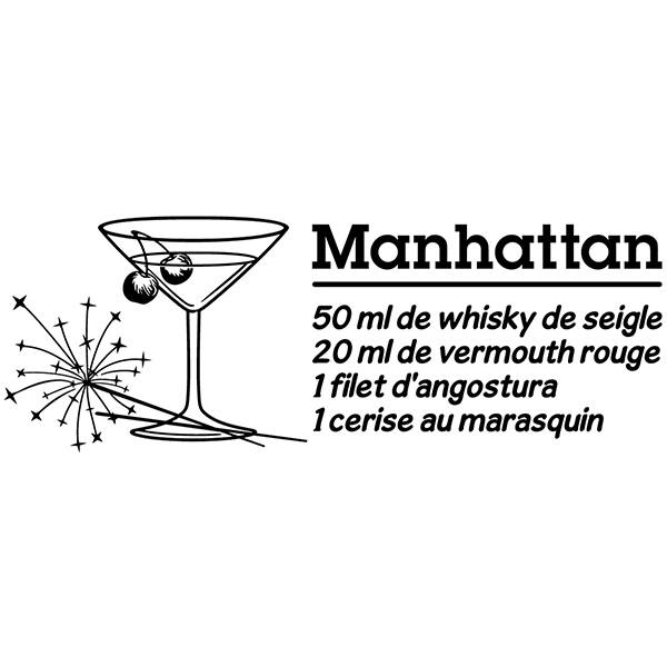 Adesivi Murali: Cocktail Manhattan - francese