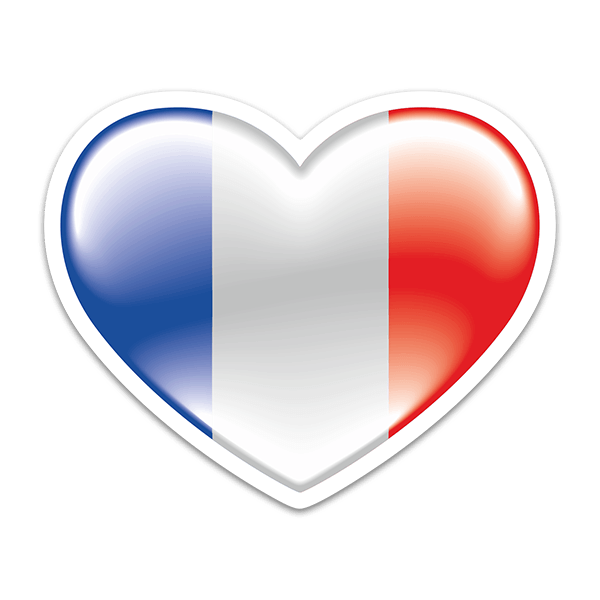 Adesivi per Auto e Moto: Cuore Francia