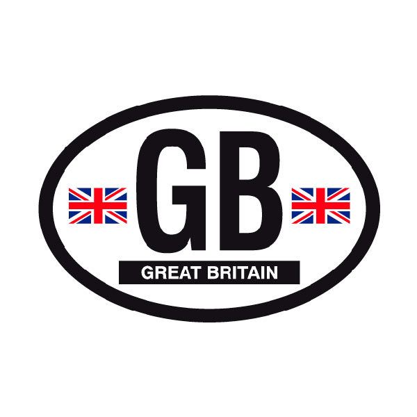 Adesivi per Auto e Moto: Oval Great Britain (Gran Bretagna) GB