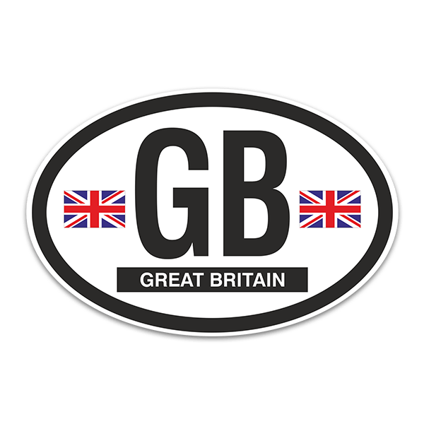 Adesivi per Auto e Moto: Oval Great Britain (Gran Bretagna) GB