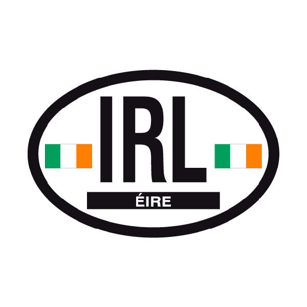 Adesivi per Auto e Moto: Ovale Irlanda IRL