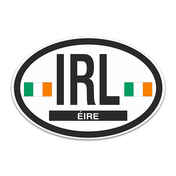 Adesivi per Auto e Moto: Ovale Irlanda IRL