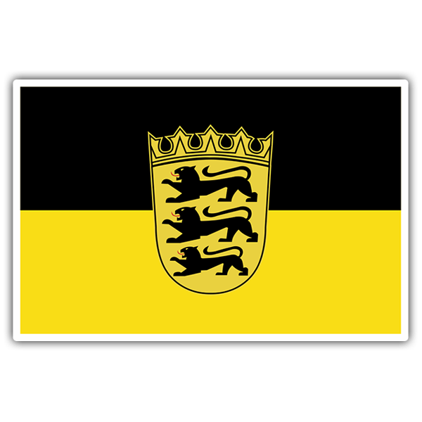 Adesivi per Auto e Moto: Bandiera Baden-Württemberg
