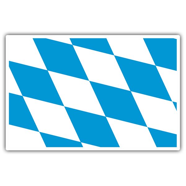 Adesivi per Auto e Moto: Bandiera Baviera 0