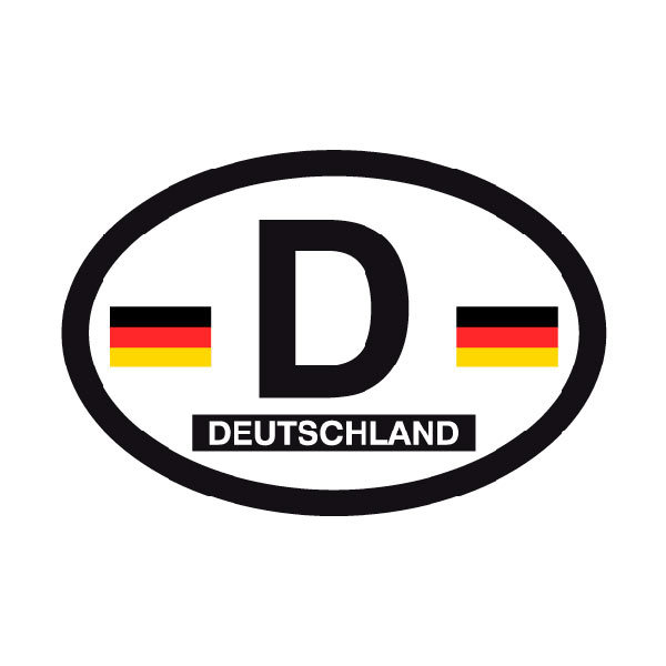 Adesivi per Auto e Moto: Germania Ovale