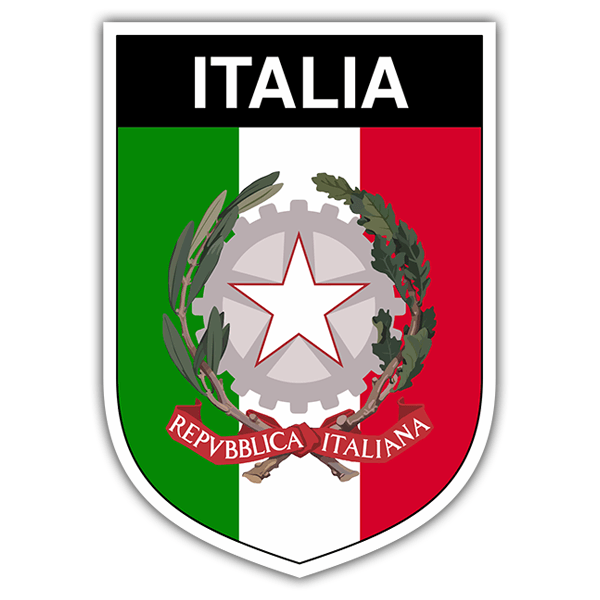 Adesivi per Auto e Moto: Scudo di Italia 0