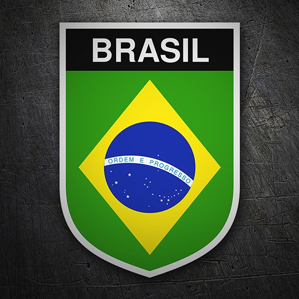 Adesivi per Auto e Moto: Scudo Brasile