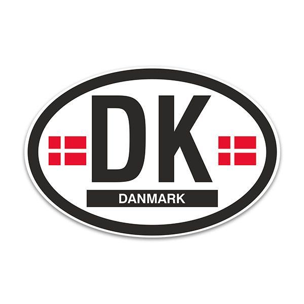 Adesivi per Auto e Moto: Ovale Danimarca