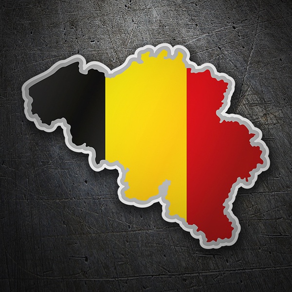 Adesivi per Auto e Moto: Mappa Bandiera Belgio  1