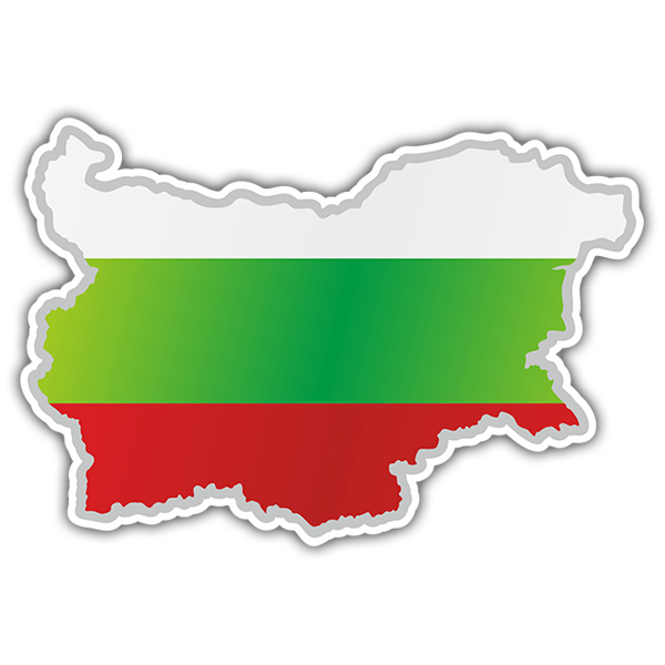 Adesivi per Auto e Moto: Mappa Bandiera Bulgaria