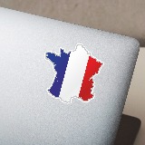 Adesivi per Auto e Moto: Mappa Bandiera Francia 4