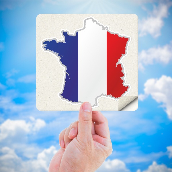 Adesivi per Auto e Moto: Mappa Bandiera Francia