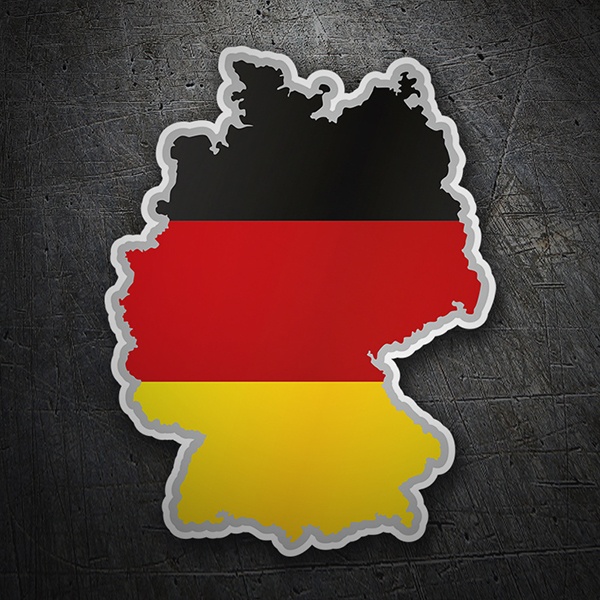 Adesivi per Auto e Moto: Mappa Bandiera Germania