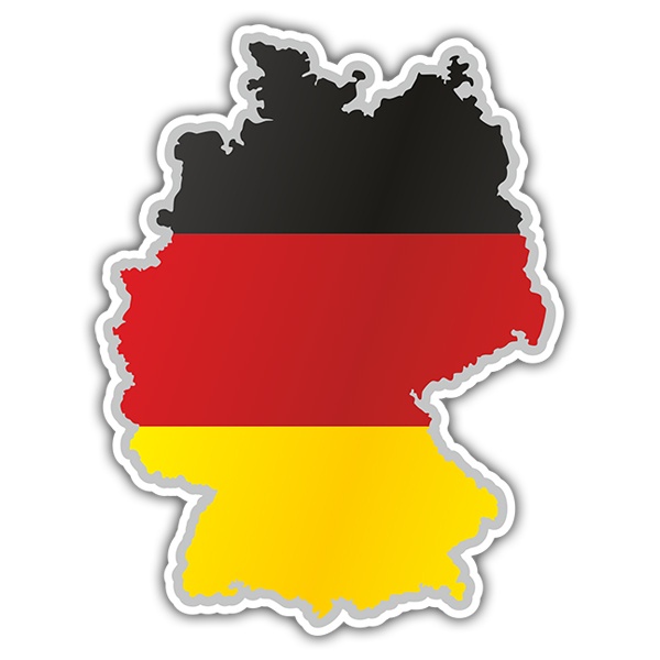 Adesivi per Auto e Moto: Mappa Bandiera Germania