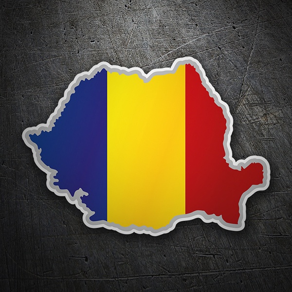 Adesivi per Auto e Moto: Mappa bandiera Romania