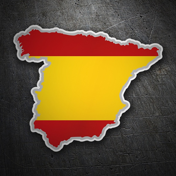 Adesivi per Auto e Moto: Mappa bandiera Spagna 1