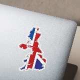 Adesivi per Auto e Moto: Mappa bandiera Regno Unito Union Jack 4