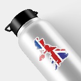 Adesivi per Auto e Moto: Mappa bandiera Regno Unito Union Jack 6