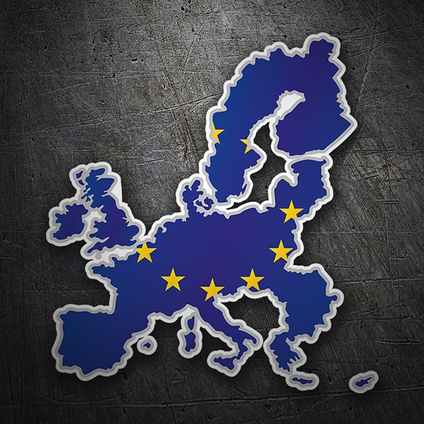 Adesivi per Auto e Moto: Mappa bandiera Unione europea