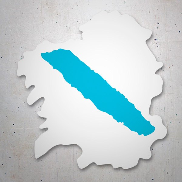 Adesivi per Auto e Moto: Mappa della bandiera della Galizia