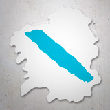 Adesivi per Auto e Moto: Mappa della bandiera della Galizia 3