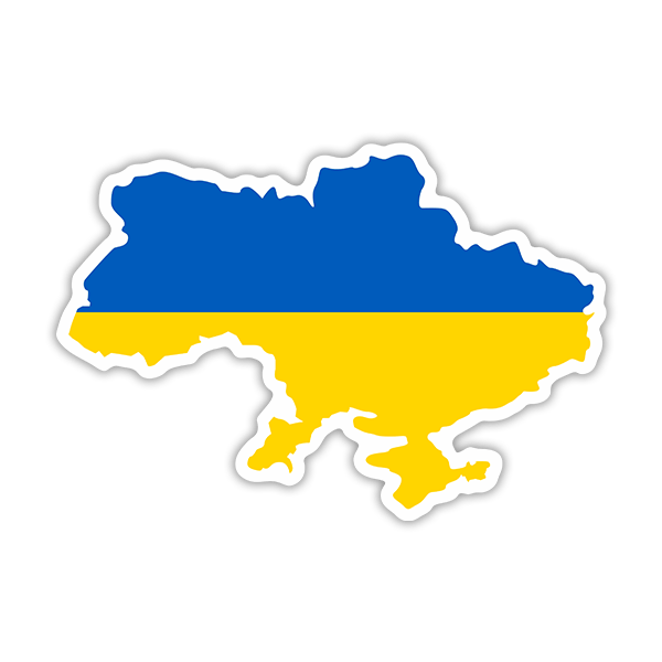Adesivi per Auto e Moto: Silhouette del paese Ucraina