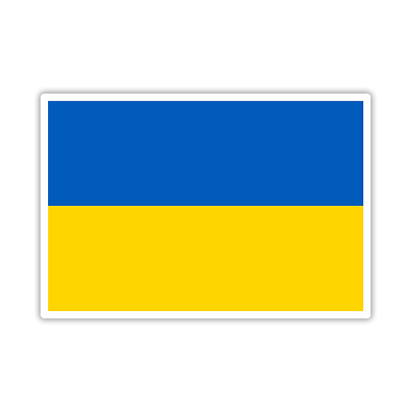 Adesivi per Auto e Moto: Bandiera dell'Ucraina 0