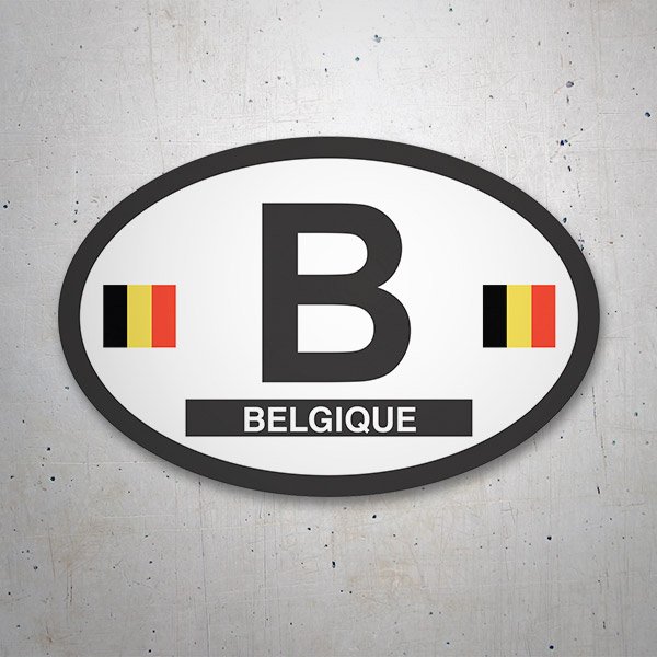 Adesivi per Auto e Moto: Belgio ovale