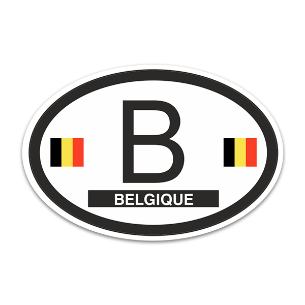 Adesivi per Auto e Moto: Belgio ovale