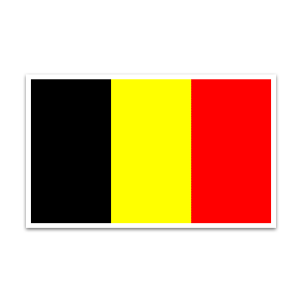 Adesivi per Auto e Moto: Bandiera belga 0