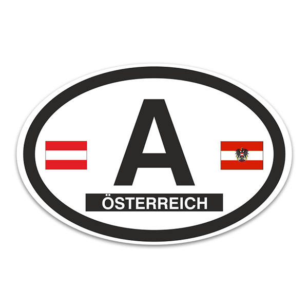 Adesivi per Auto e Moto: Austria ovale 0