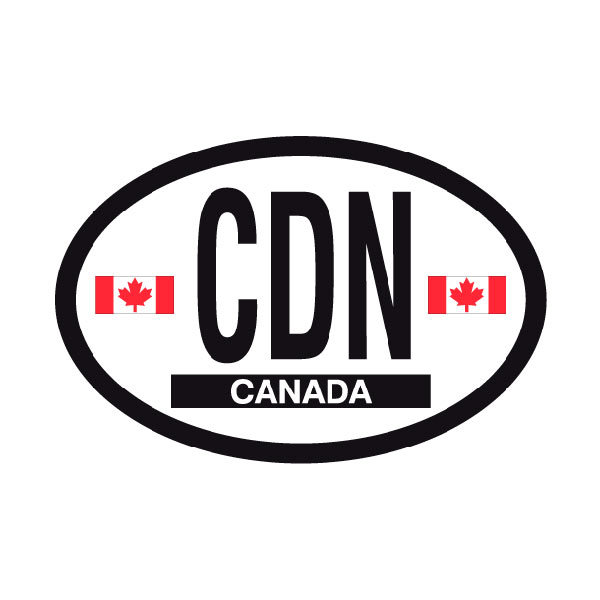 Adesivi per Auto e Moto: Ovale Canada