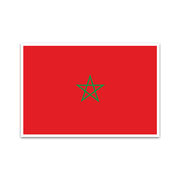 Adesivi per Auto e Moto: Bandiera Marocco 0