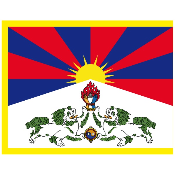 Adesivi per Auto e Moto: Bandiera Tibet
