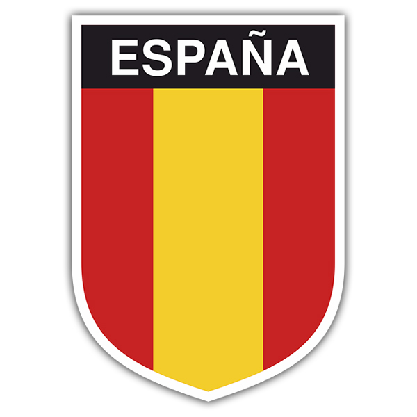 Adesivi per Auto e Moto: Bandiera della Spagna verticale