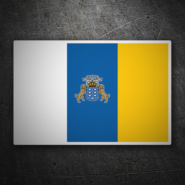 Adesivi per Auto e Moto: Bandiera Isole Canarie 1