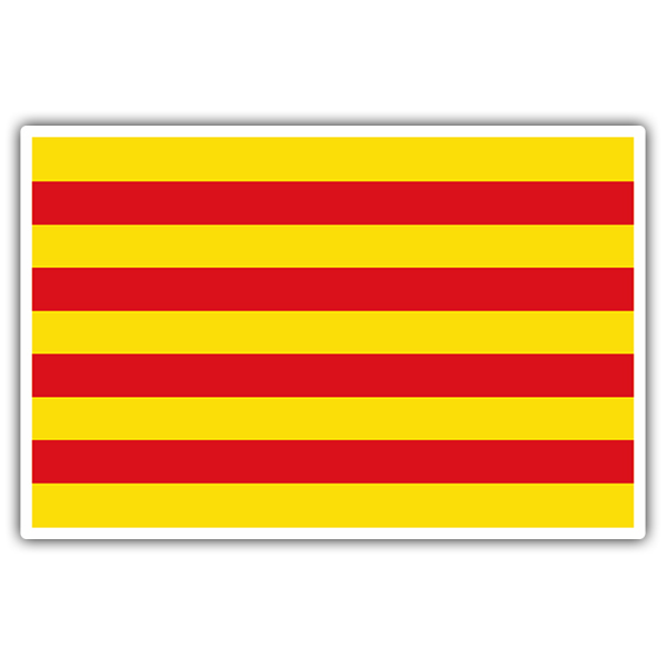 Adesivi per Auto e Moto: Bandiera Catalogna