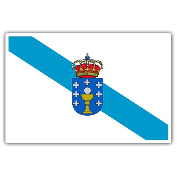 Adesivi per Auto e Moto: Bandiera Galizia
