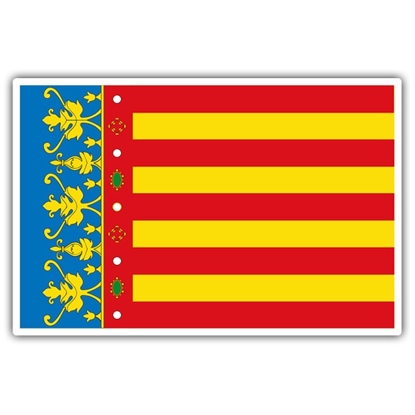 Adesivi per Auto e Moto: Bandiera Valencia