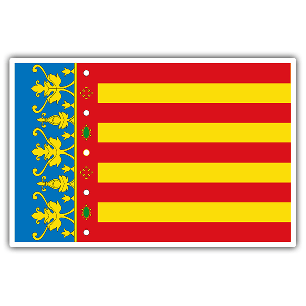 Adesivi per Auto e Moto: Bandiera Valencia