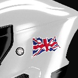 Adesivi per Auto e Moto: Bandiera UK agitando 3