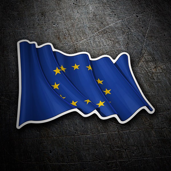 Adesivi per Auto e Moto: Unione europea bandiera sventola