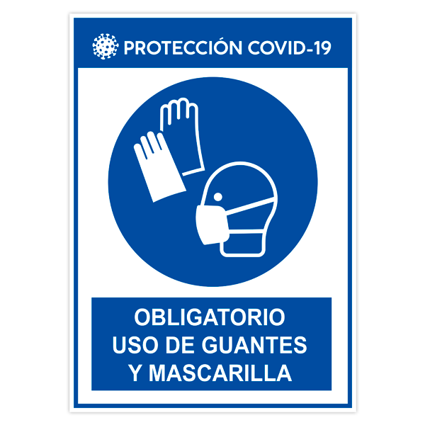 Adesivi per Auto e Moto: Protezione covid19 uso di guanti e maschera
